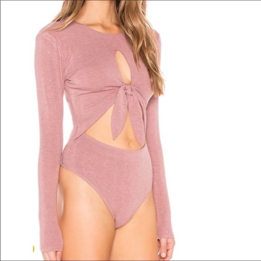 Privacy Please NWT Pink Bodysuit Top  Size Large